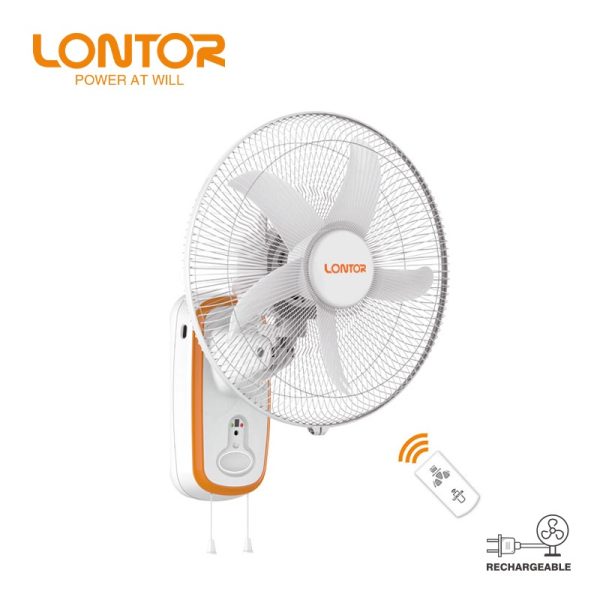 Lontor Rechargeable Wall Fan With Remote 16 inch