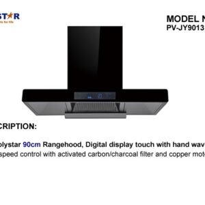 Polystar 90cm HOOD Built In Chimney with remote and hand/wave sensor