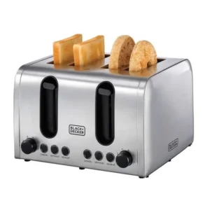 Black+Decker 4 slice stainless steel Toaster ET444-B5