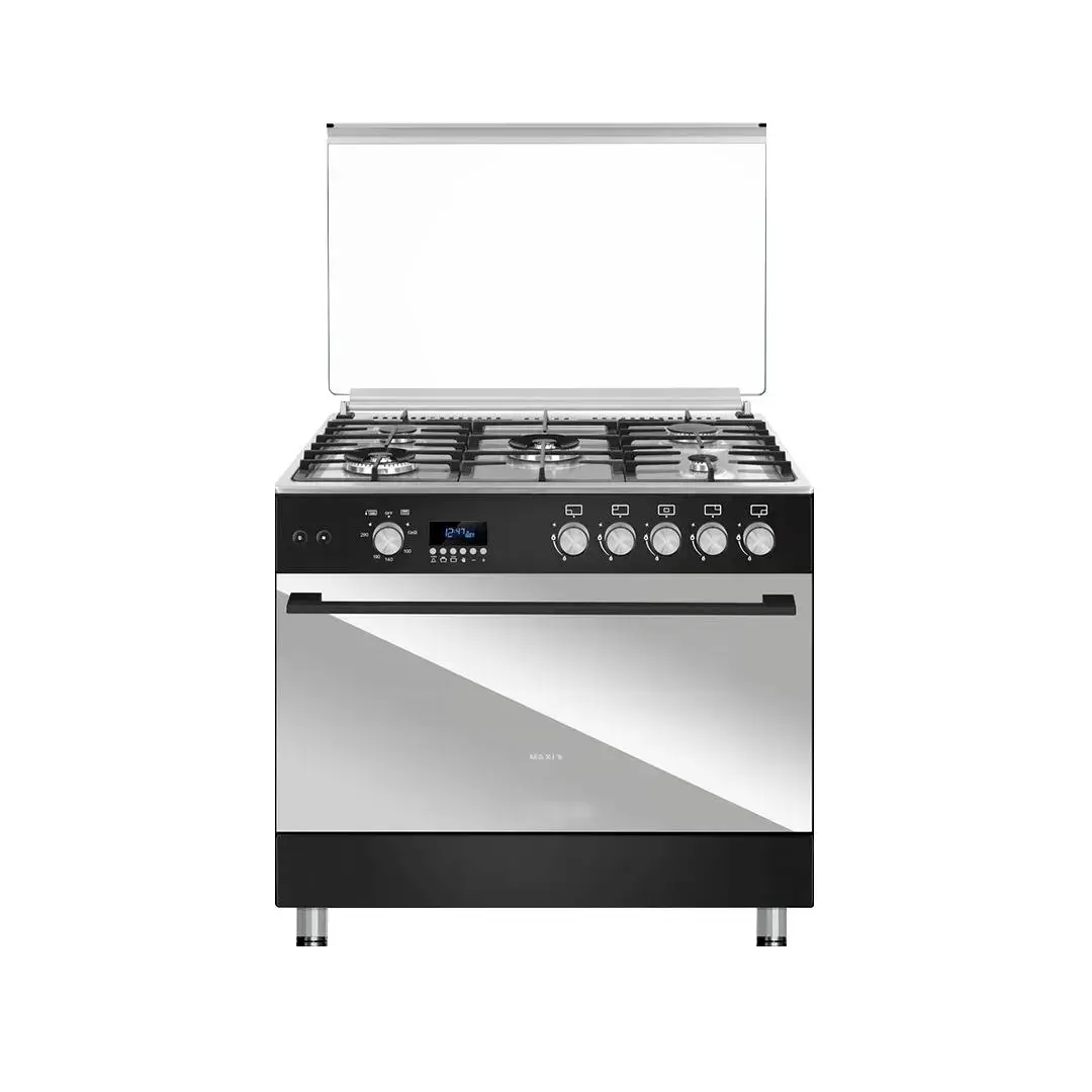 Maxi 5b Gas Cooker 60×90 CM Burners Shine Line Black & Inox FK962DSP